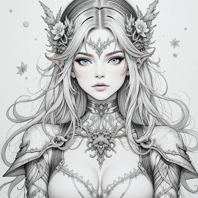 fantasy character fantasy character art in unique style