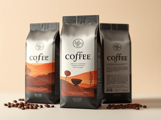 create coffee label and packaging design