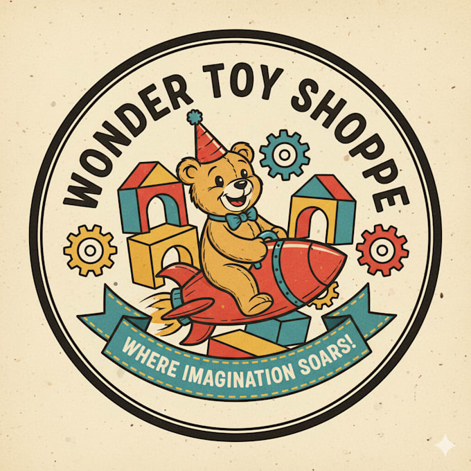 create a playful vintage cartoon logo