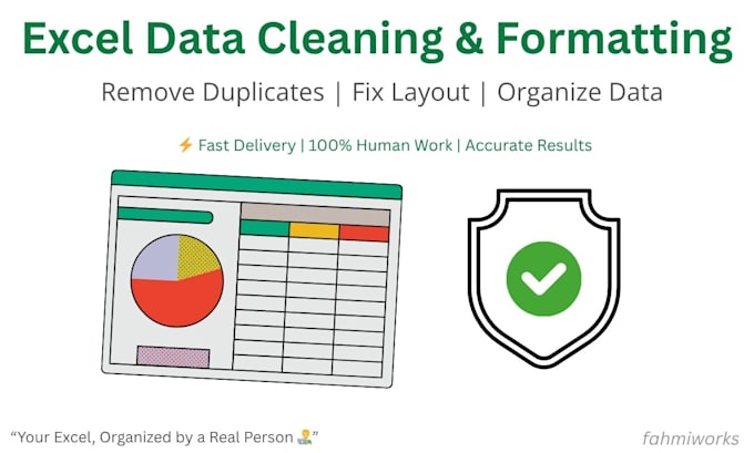 do professional excel data cleaning, formatting