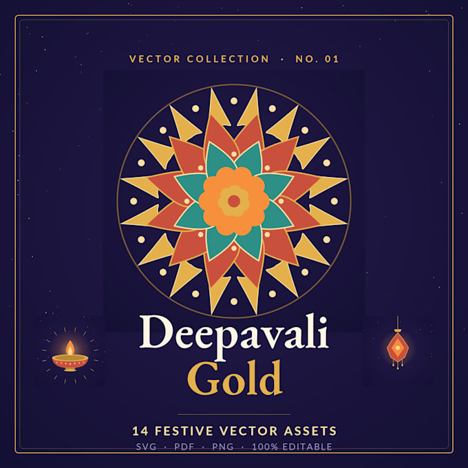 design a custom diwali festive social media pack for your brand