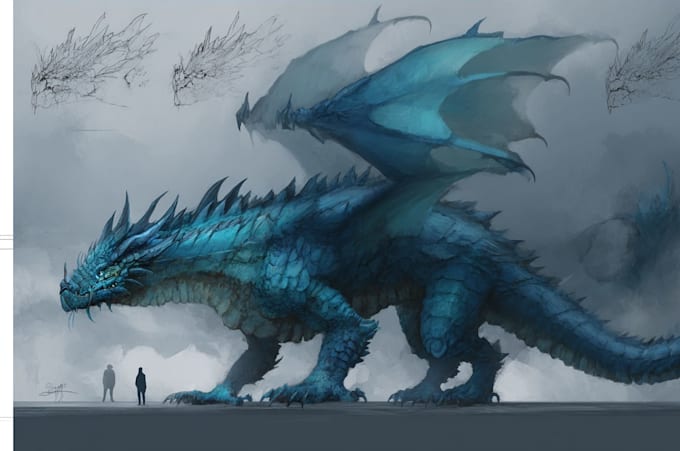 create dragon conceptual illustration design for you