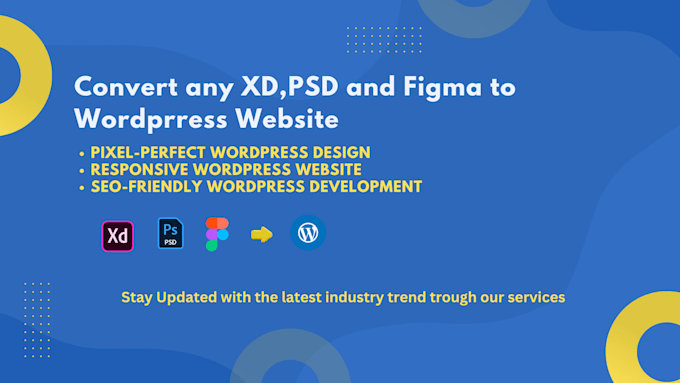 convert xd, PSD, figma to responsive wordpress website pixel perfect design