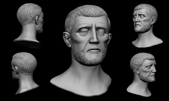 make a personalized 3d head bust ready for 3d printing