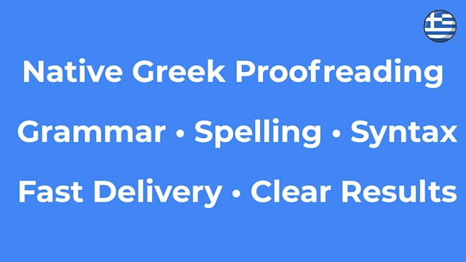 professionally proofread and edit your greek text