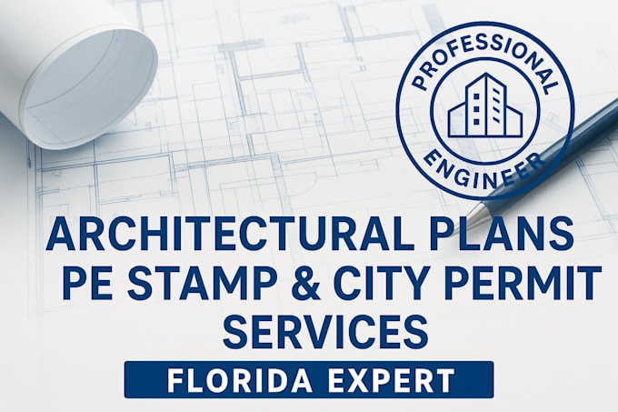 architectural plans pe stamp and city permit services florida expert