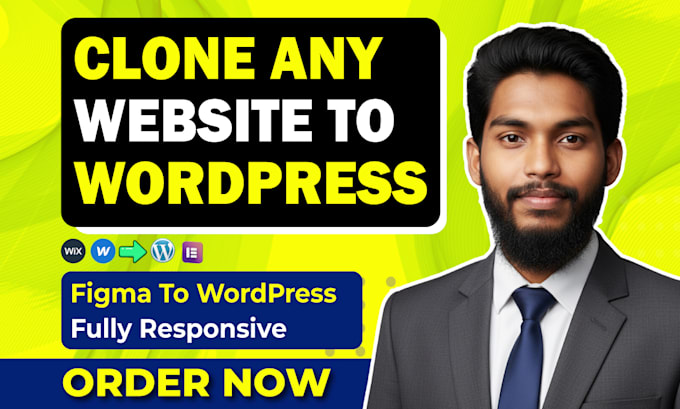 copy clone website and convert wix, squarespace to wordpress