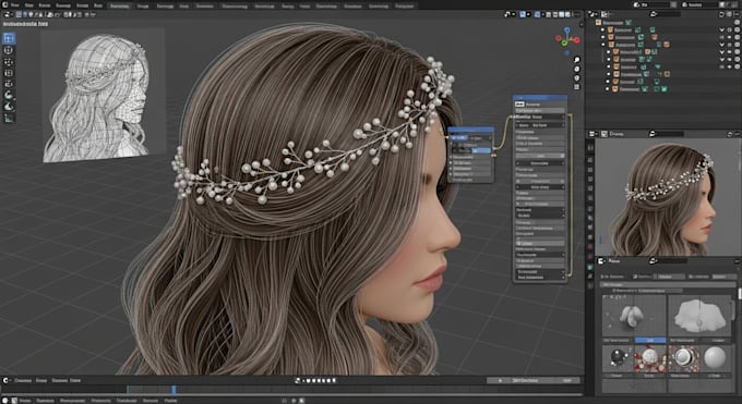 design quality 3d roblox hair, ugc accessories, roblox model