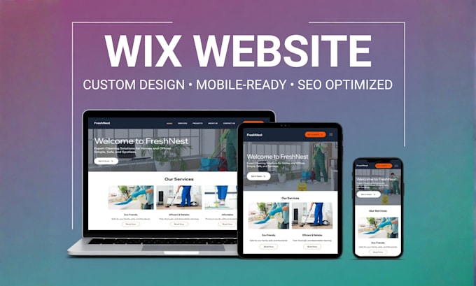 design a stunning, responsive wix website for your business