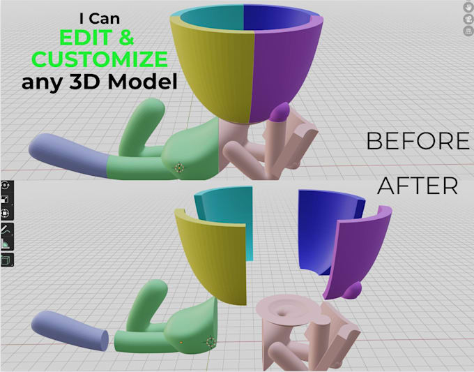 edit, modify and customize 3d models for 3d printing
