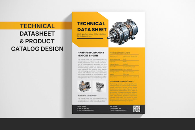 do technical datasheet product documentation catalog design
