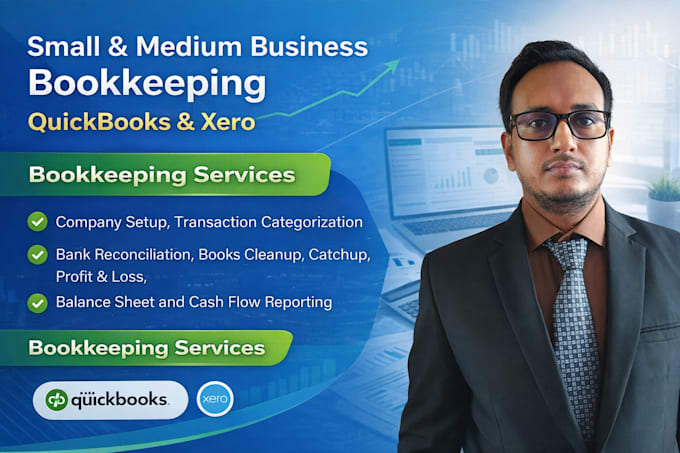 do small and medium business bookkeeping in quickbooks, xero