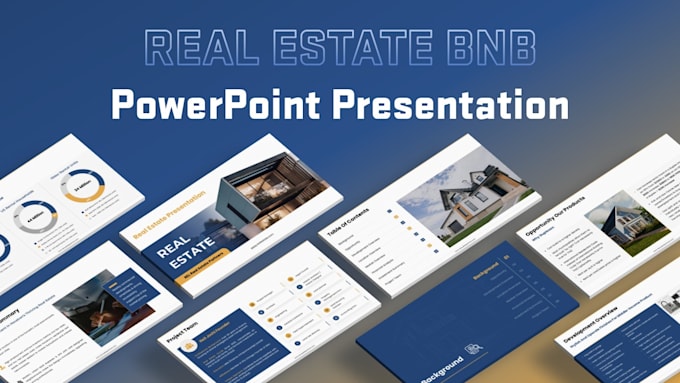 design a real estate listing presentation or business powerpoint slides