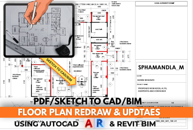 do rapid redline markups and floor plan redraws in cad or revit
