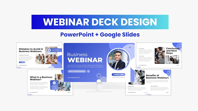 create webinar, training, elearning and online course powerpoint slide design