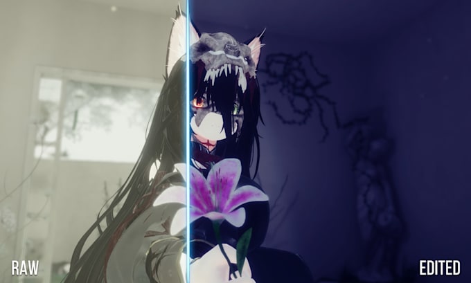 do a vrchat avatar photoshoot with editing