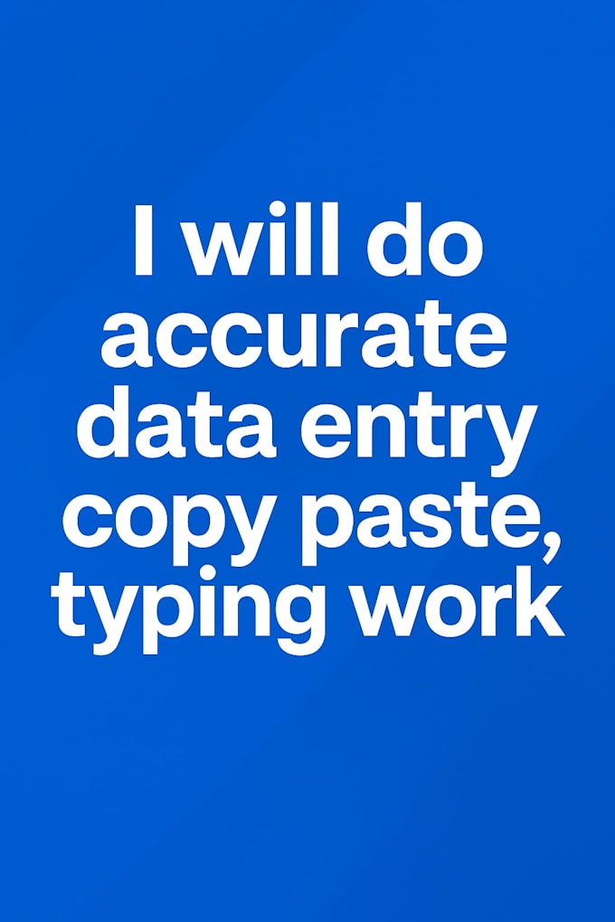 do data entry work