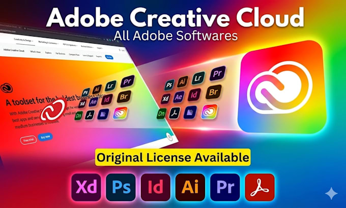Adobe creative cloud 1 month subscription all apps, 2 devices genuine ...