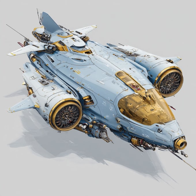 Draw sci fi spaceship concept art or vehicle design by Faupurilla | Fiverr