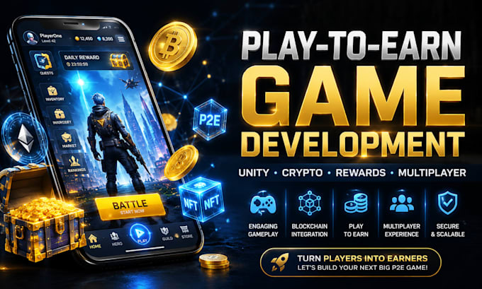 develop a play to earn crypto game app with reward systems