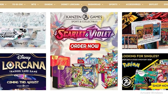 design trading cards shopify store pokemon website trading cards website