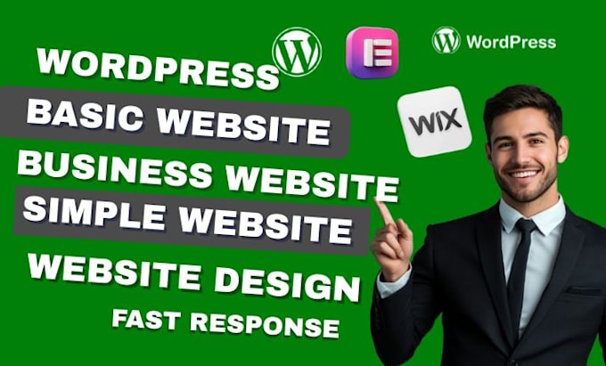 do design and basic website using wordpress and landing page