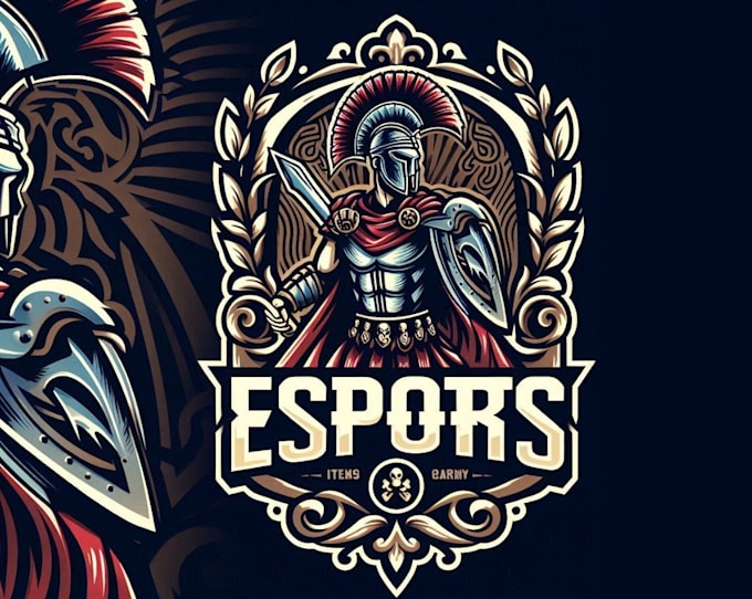 make esport vintage gladiator logo with unlimited revisions