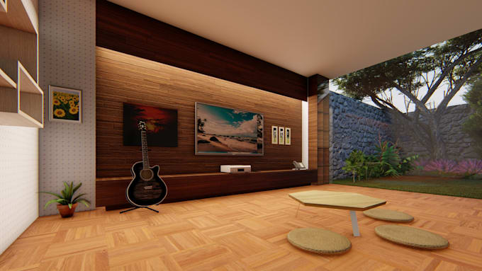 design your livingroom and interior with realistic render