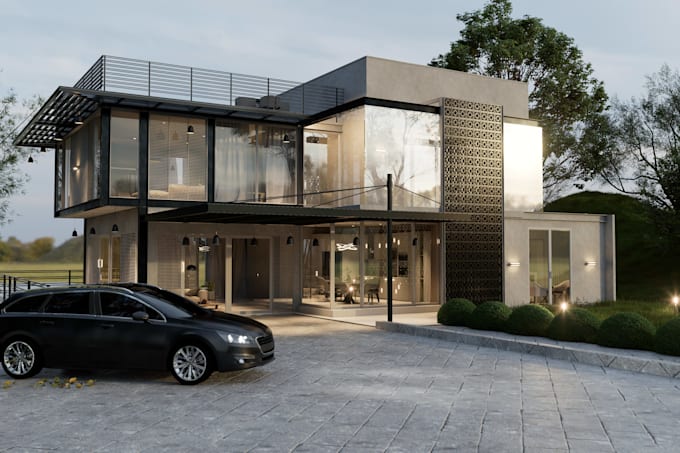 do luxury villa designs,3d rendering and walkthroughs