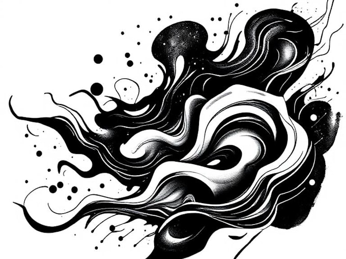 custom an abstract black tattoo design