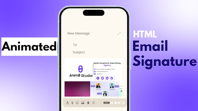 make an animated HTML email signature and clickable email signature