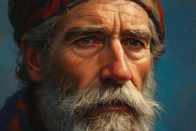 create a realistic digital portrait oil painting