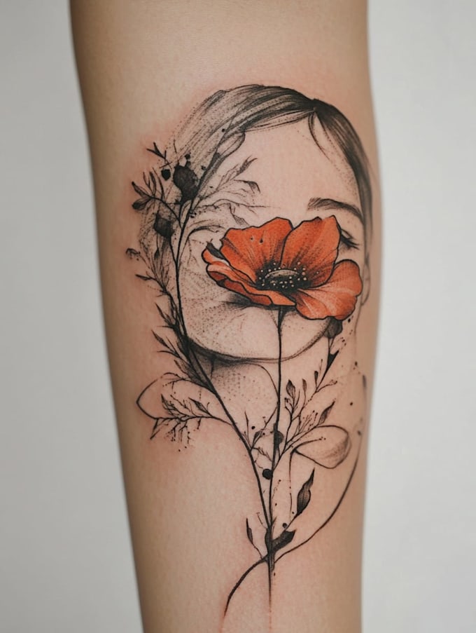 unique realistic tattoo design
