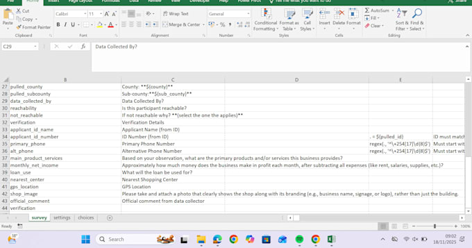design and create surveys using kobotoolbox collect forms