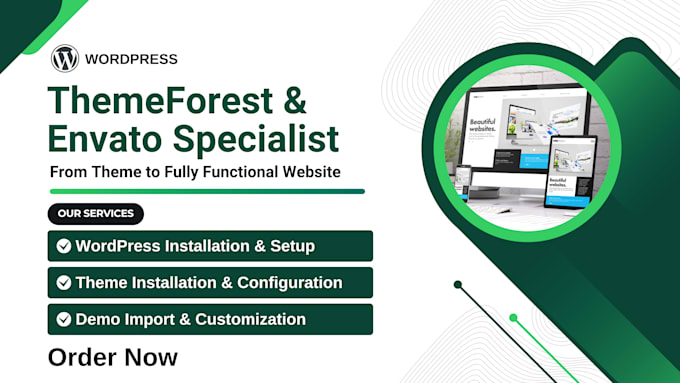 install and customize your themeforest wordpress theme or envato template