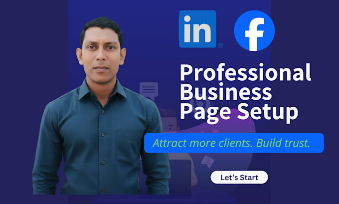 setup optimize professionally your facebook  linkedin business page