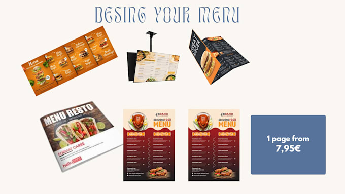Your menu design for your restaurant or your hotel by Mateo_xha | Fiverr