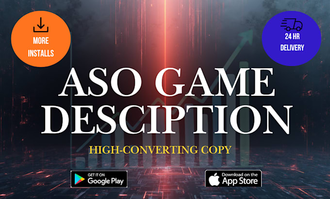 write SEO optimized mobile game descriptions for app store or google play