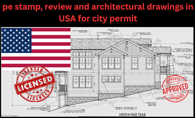 Pe stamp, review and architectural drawings in usa for city permit by ...