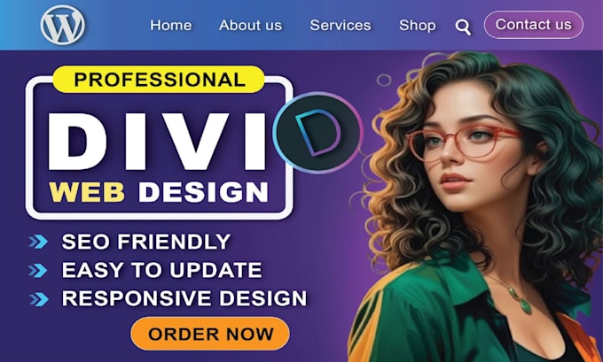 design a professional wordpress website using divi theme and page builder