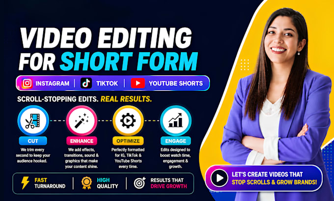edit viral tiktok videos, instagram reels, youtube shorts and ugc content