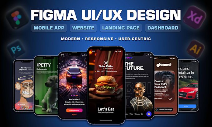 design app or website in figma with prototype and auto layout