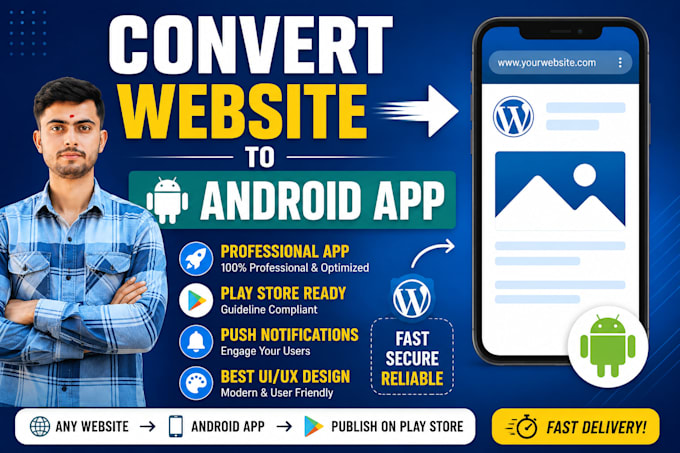 convert website or wordpress to android app