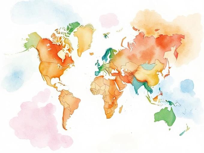 create a custom wedding map watercolor style