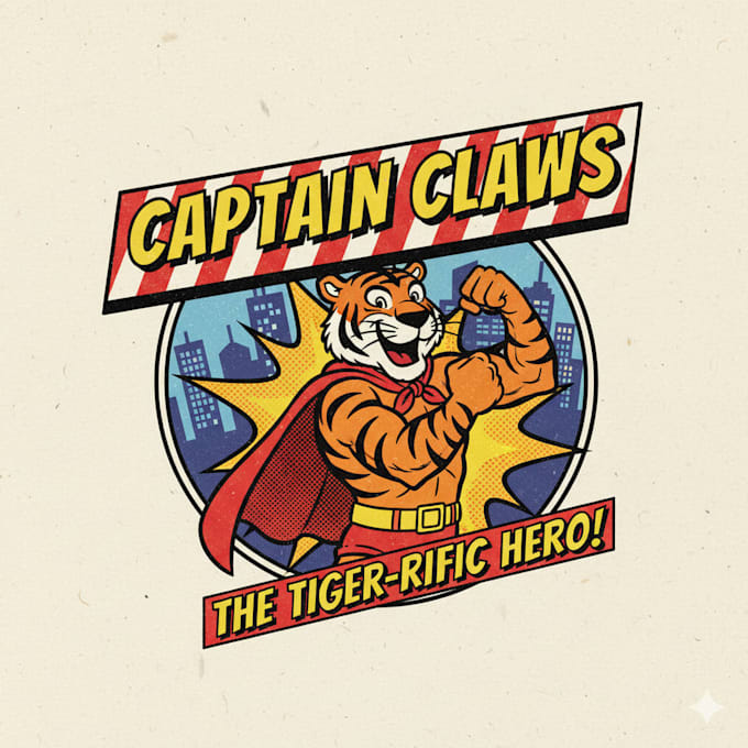 create a 60s comic cartoon logo