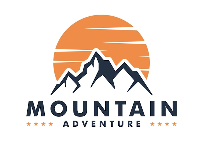 design awesome modern mountain logo