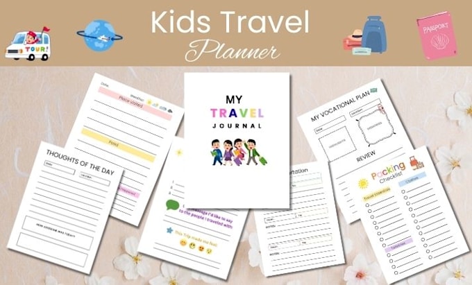 custom kids travel planner PDF