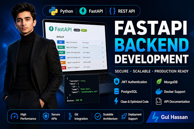 develop fastapi rest API with database and jwt authentication