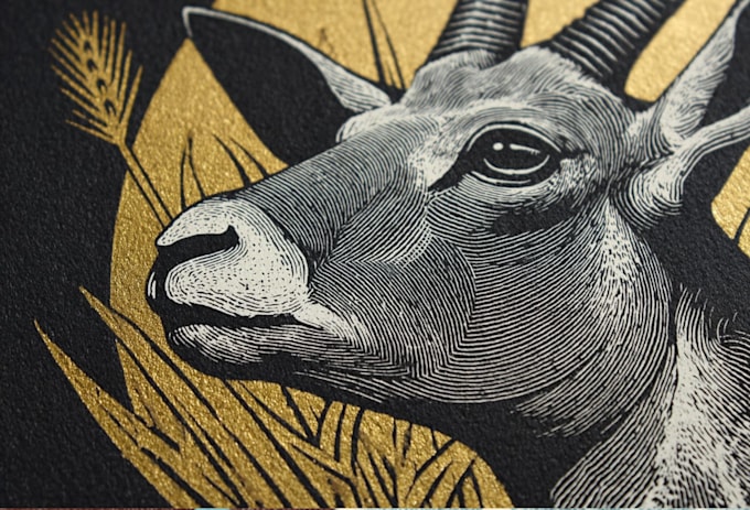 create awesome linocut illustration art