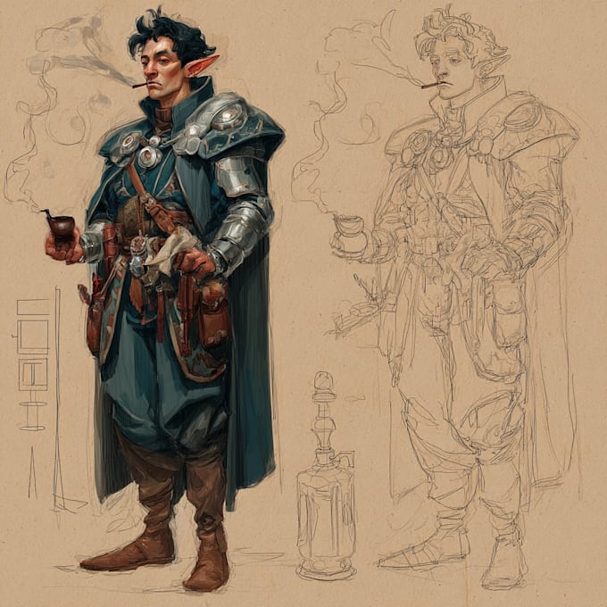 Draw dnd character art and fantasy concept illustrations by Bobbylan ...